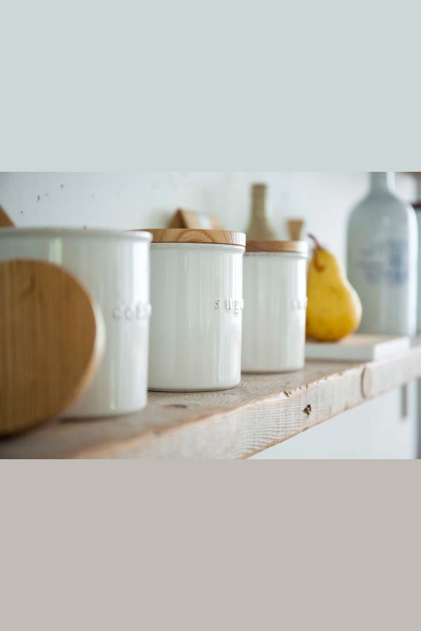 Yamazaki Home Ceramic Canister - White