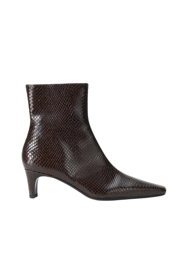 Staud Wally Ankle Boot - Espresso Snake