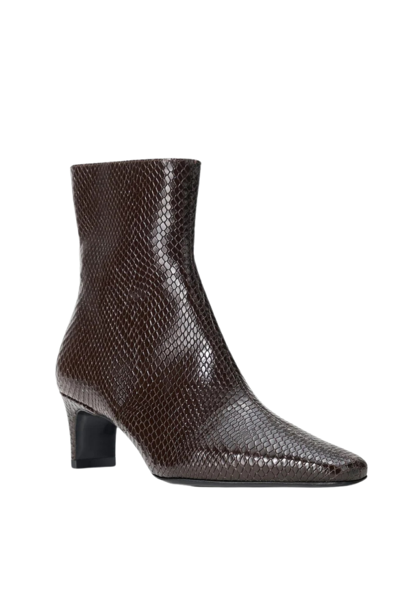 Staud Wally Ankle Boot - Espresso Snake