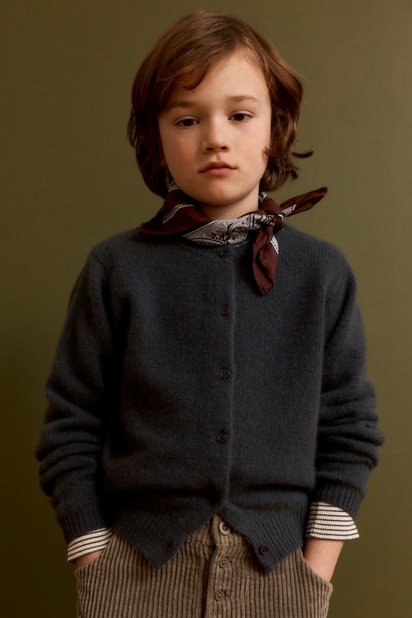 KIDS Caramel Rosa Children's Cashmere Cardigan