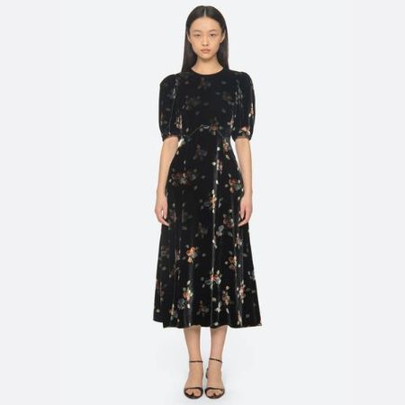 Joah Brown Strappy Slit Dress - Black rib