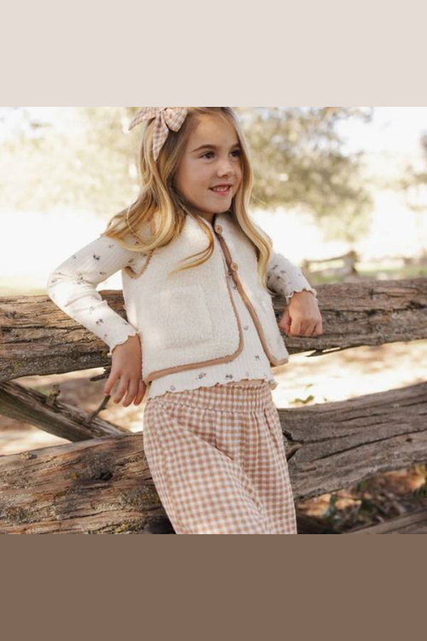 KIDS Rylee + Cru Sherpa Vest - Natural
