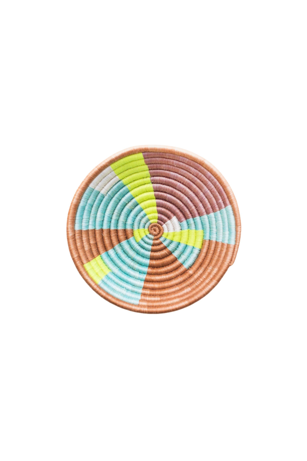 Indego Africa Mini Plateau Basket - Neon