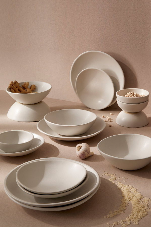 Gharyan Stoneware Organic Shaped Dinnerware Set Dadasi