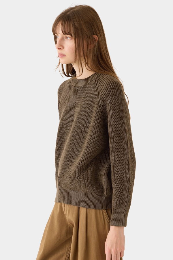 DEMYLEE Chelsea Washed Cotton Sweater - Caper