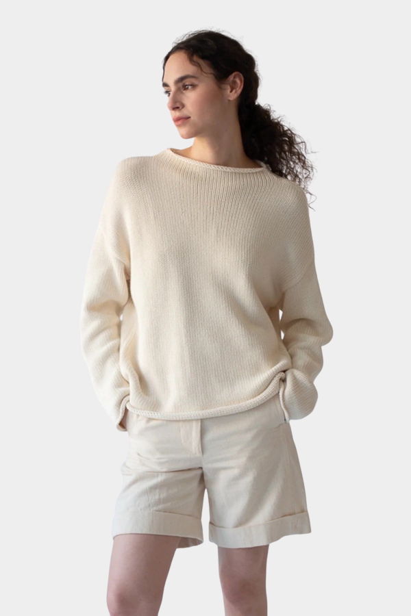 demylee Lamis Cotton Sweater - Off White