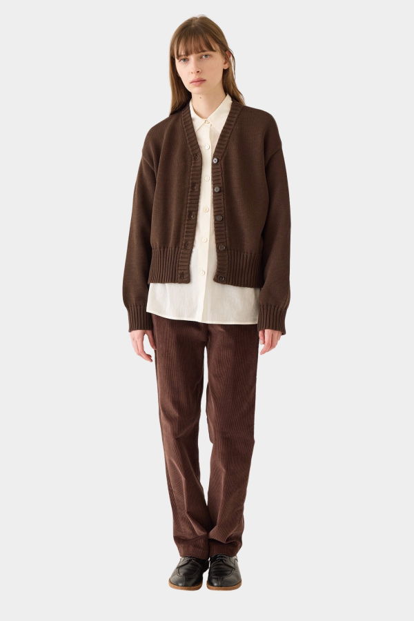 DEMYLEE Vivian Organic Cotton Cardigan - Espresso