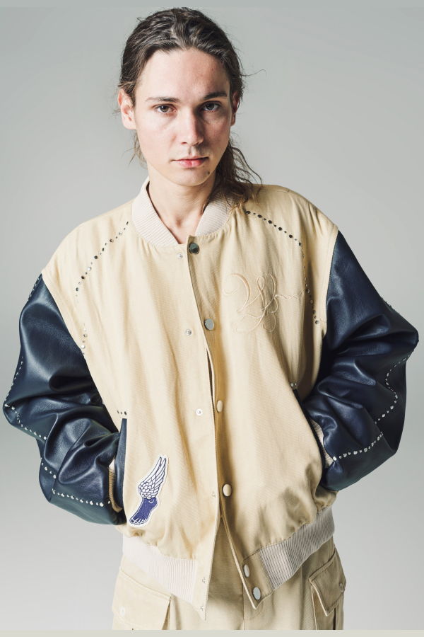 Wales Bonner Sky Varsity Jacket