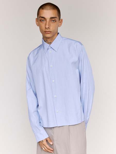 Stussy Open Collar Shirt - Blue Stripe | Garmentory