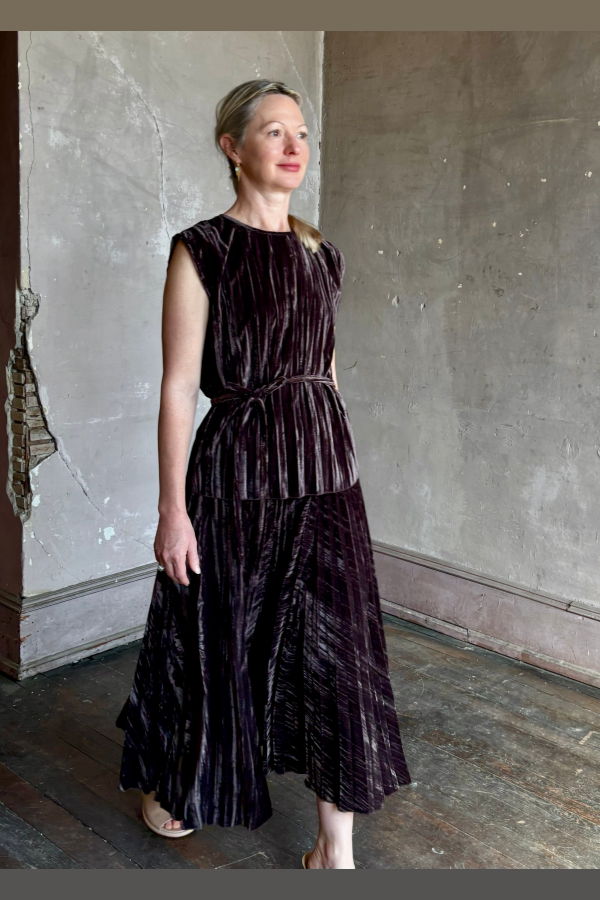 Proenza Schouler Daphne Crushed Velvet Skirt