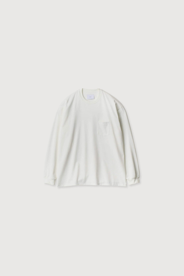 ssstein Supima Cotton Oversized Long Sleeve Pocket Tee - White