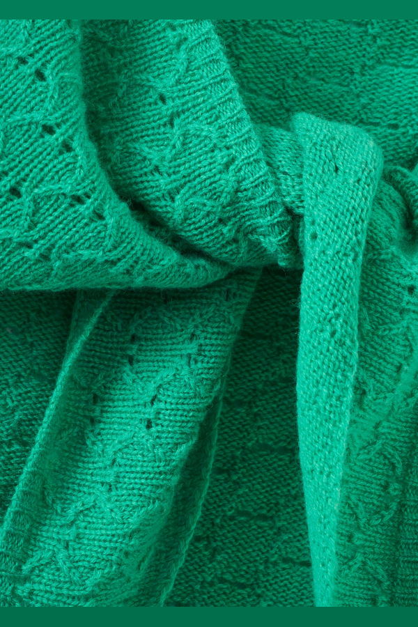 KIDS Caramel Lotte Children's Wool Pointelle Scarf