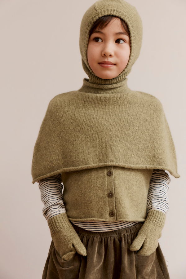 KIDS Caramel Sylvie Children's Wool Cape