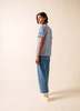 Saint James Etrille II Nautical Striped Tee - White/Royal Blue - Thumbnail 2