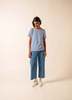 Saint James Etrille II Nautical Striped Tee - White/Royal Blue - Thumbnail 3