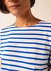 Saint James Etrille II Nautical Striped Tee - White/Royal Blue - Thumbnail 4