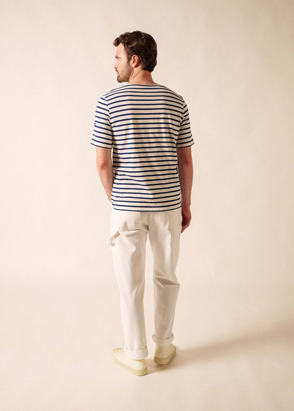 Saint James Levant Modern Breton Shirt - Ecru/Navy - Image 4 of 10