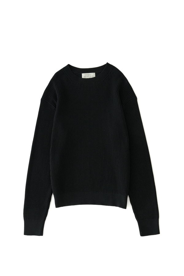 Studio Nicholson Fine Cotton Rib Arda Crewneck Sweater