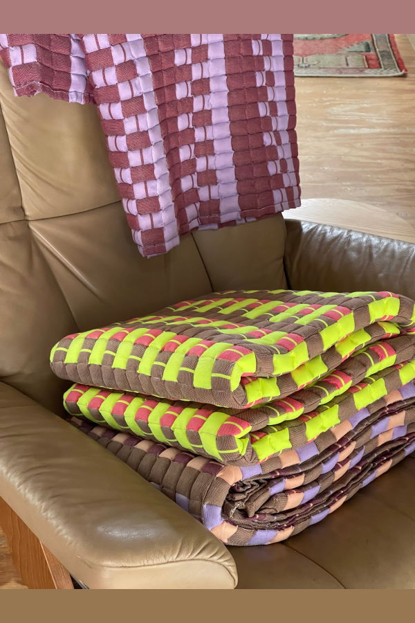Archive New York Quilted Sujani Throw Blanket
