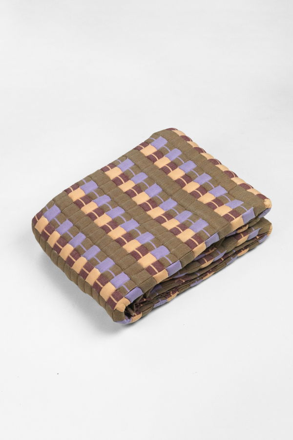 Archive New York Quilted Sujani Throw Blanket