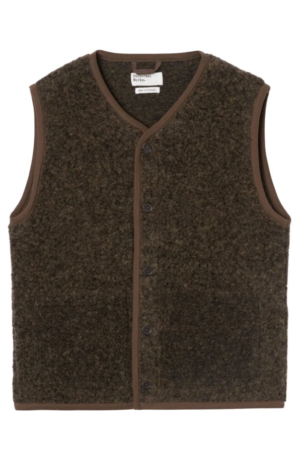 Universal Works Bouclet Fleece Lancaster Gilet