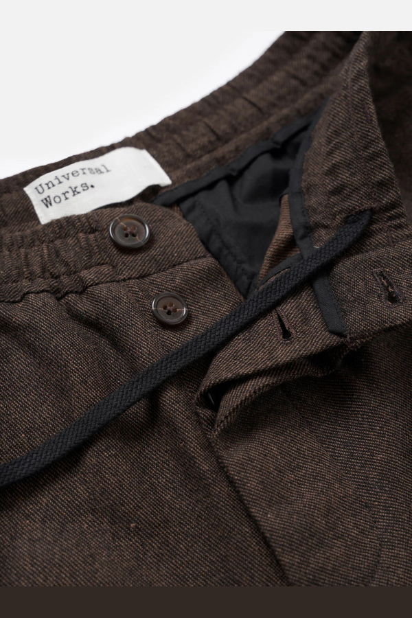 Universal Works Recycled Italian Tweed Pleated Track Pant