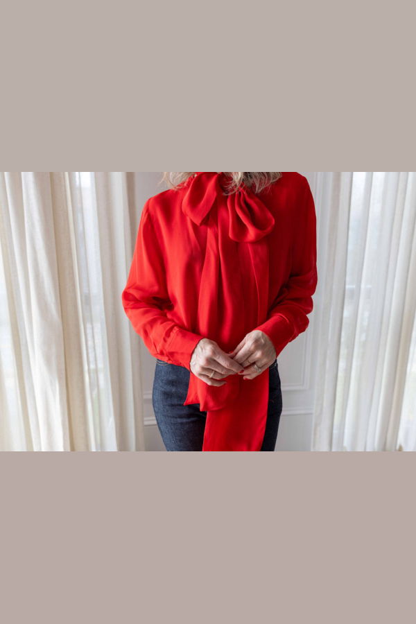 House of Dagmar Chiffon Scarf Blouse