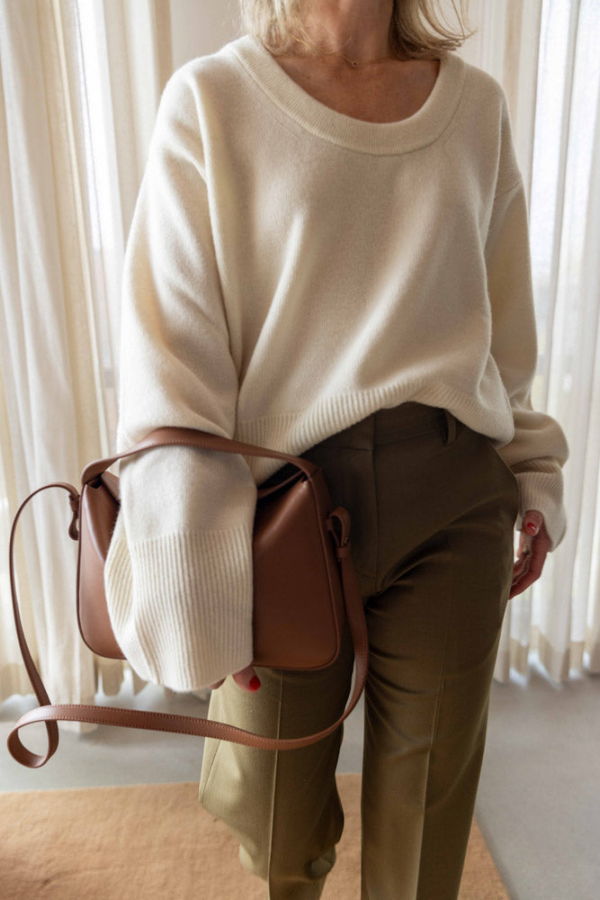 House of Dagmar Classic Suit Trouser - Olive Green