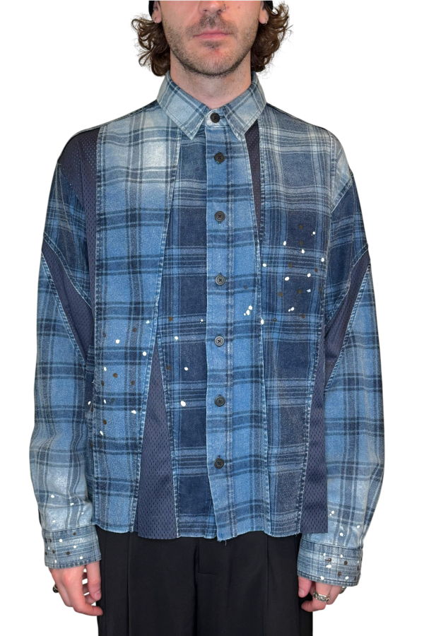 John Elliott Scar Hemi Overshirt - Washed Blue