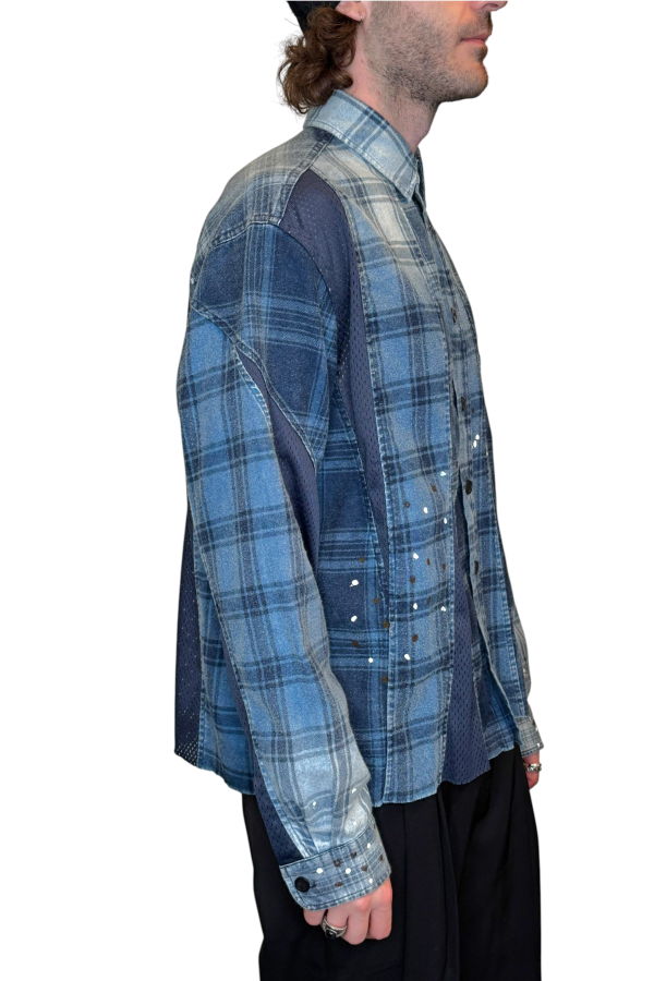 John Elliott Scar Hemi Overshirt - Washed Blue