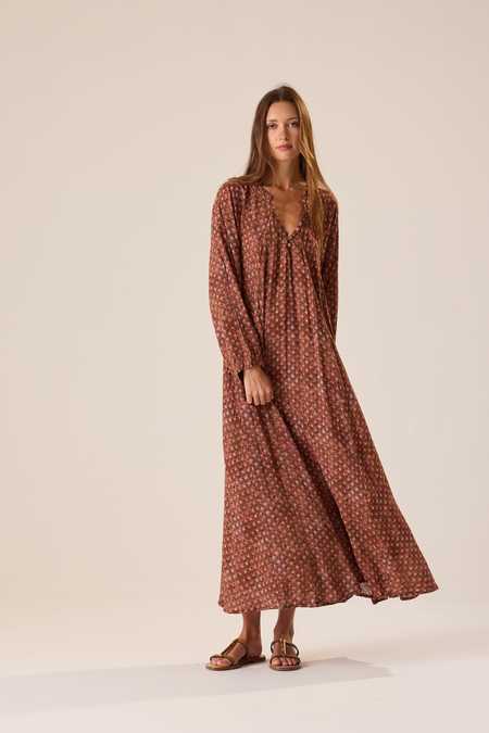 paloma wool beige fortunata maxi dress - Abstract Floral Velvet Black Glam 6-Piece FAITHFULL always hits the Tulle Prom Dress COLOR:Rusty Orange