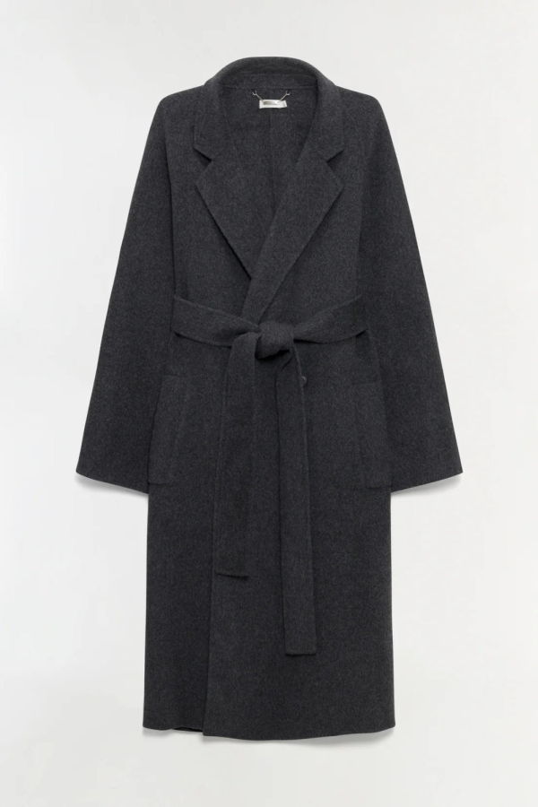 Jonathan Simkhai Sutton Double Breasted Coat - Dark Charcoal