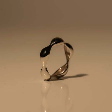 TAKAHIROMIYASHITA The Soloist. Silver Bone Shaped Dual Ring TAKAHIROMIYASHITA The Soloist. Silver Bone Shaped Dual Ring