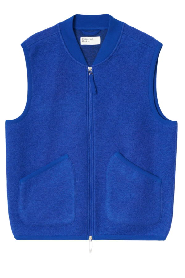Universal Works Wool Fleece Zip Waistcoat