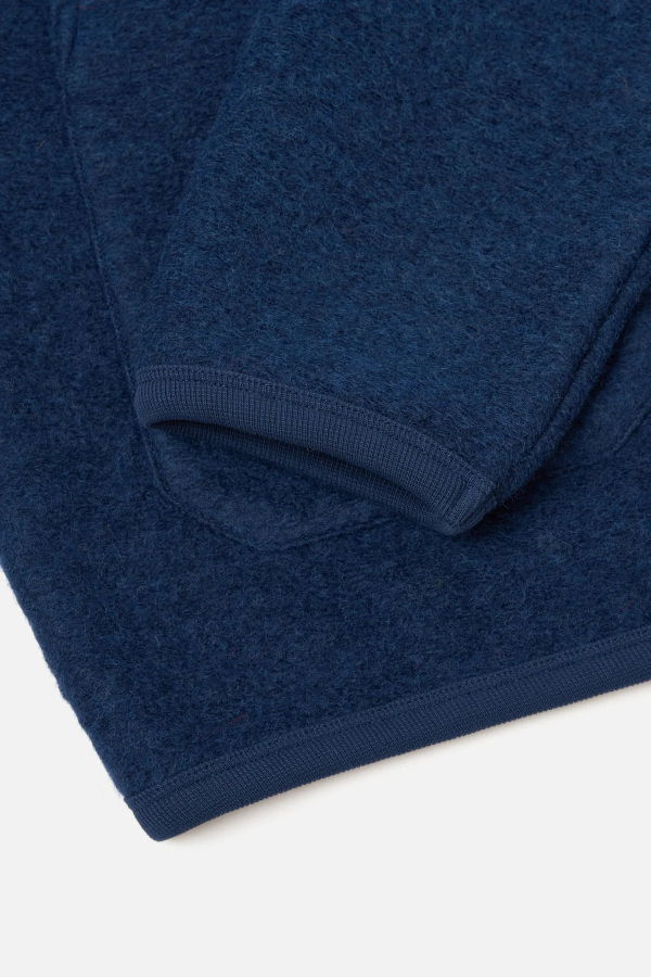 Universal Works Indigo Wool Fleece Cardigan