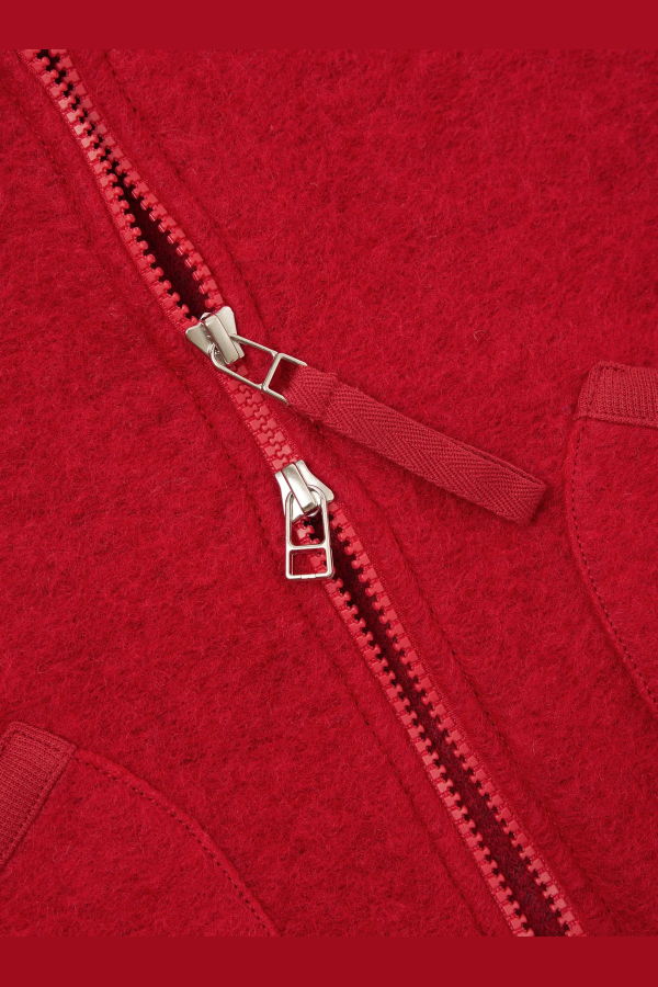 Universal Works Wool Fleece Zip Waistcoat - Scarlet