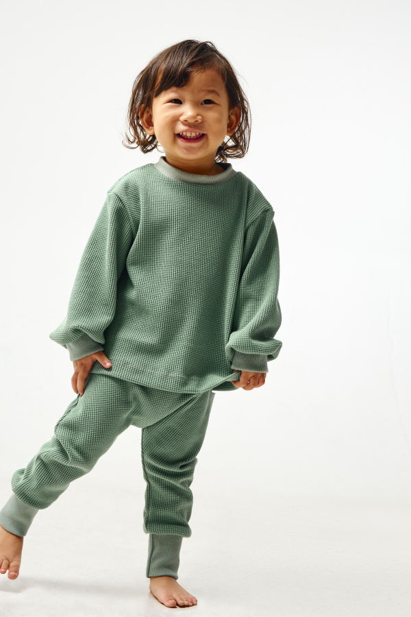 KIDS Kid's Stuff [Trucs d'enfants] Grow With Me Waffle Sweater