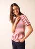 Saint James Levant Modern Breton Shirt - Ecru/Maroon - Thumbnail 1