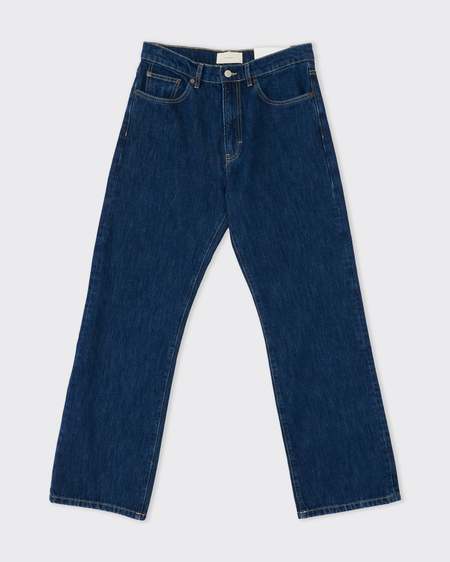 Auralee Selvedge Faded Heavy Denim Painter Pants - Faded Black