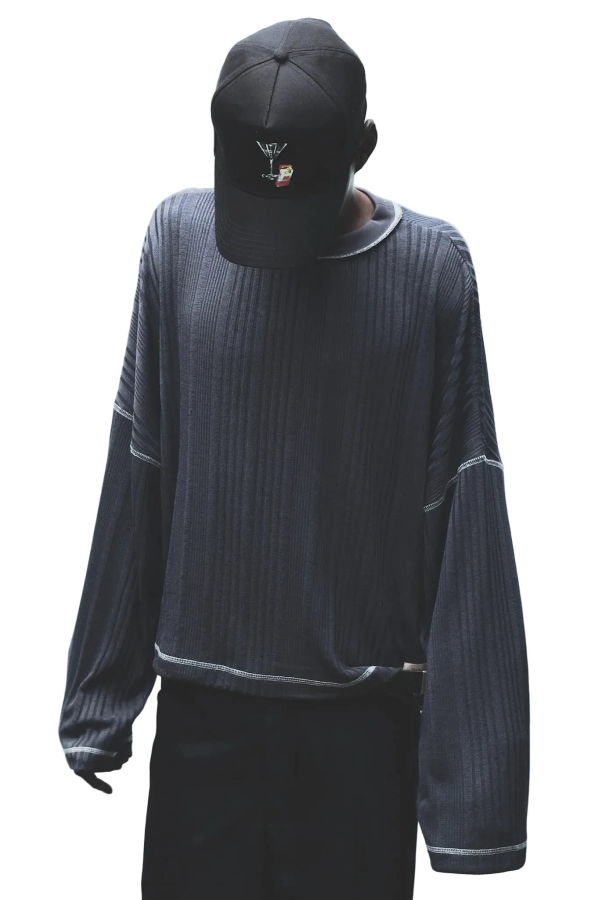 Jungles Channel Rib Long Sleeve Sweater