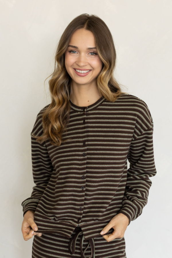 Azalea Jovie Fleece Stripe Set