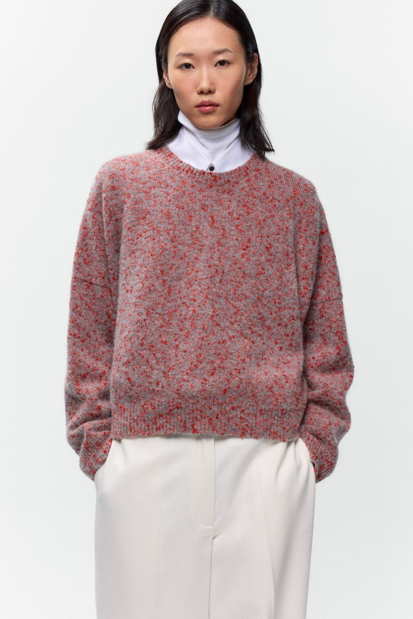 Cordera Speckled Crewneck Sweater - Malva
