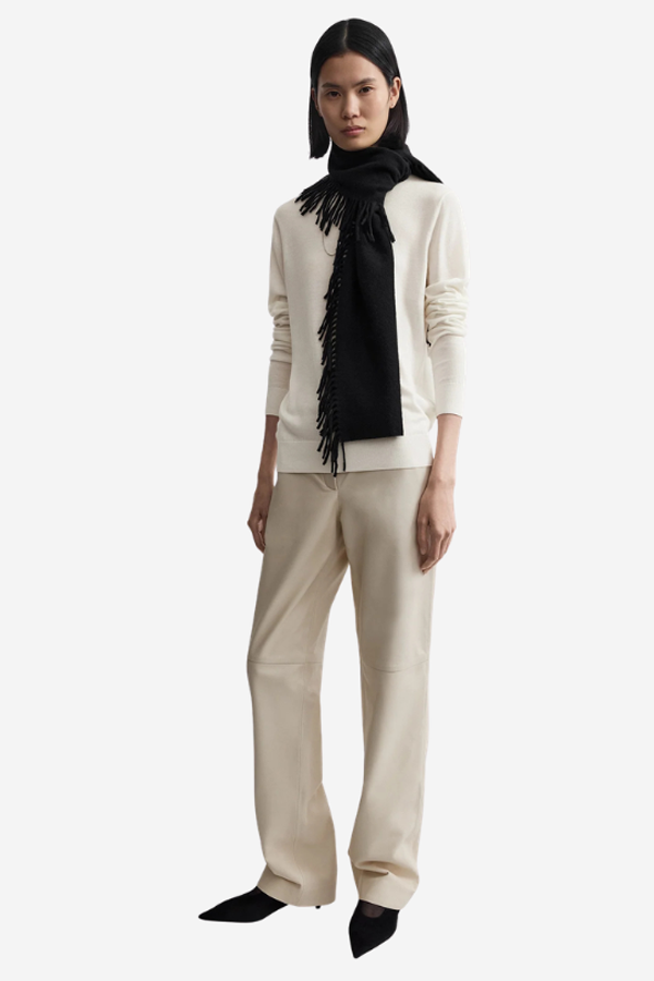 Totême Cashmere Tassel Scarf - Black