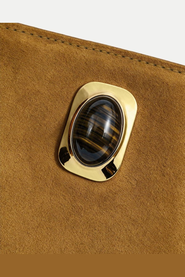 Veronica Beard Stone Embellished Tether Bag - Acorn
