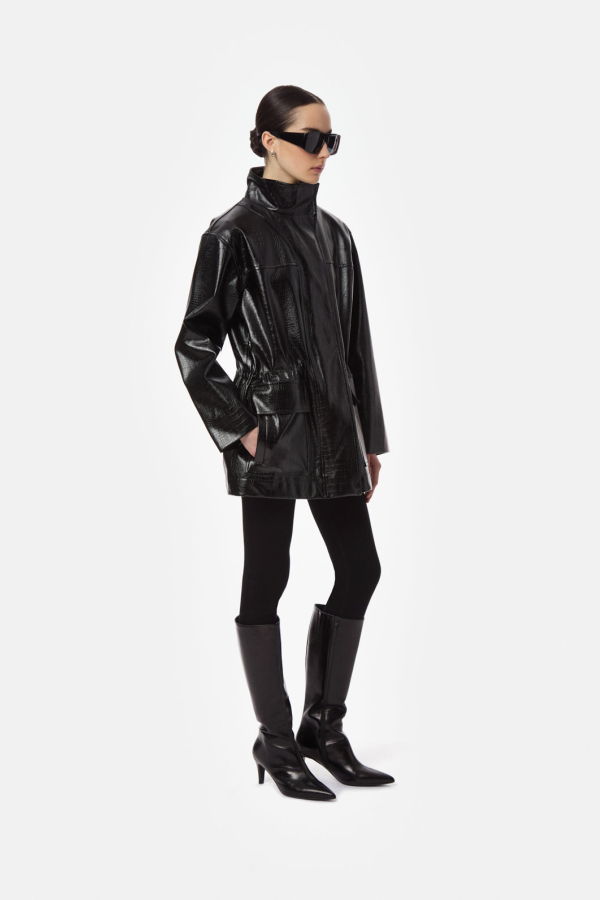 APPARIS Edie Croc Parka - Noir Croc
