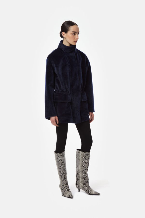 APPARIS Edie Pony Parka - Navy Blue