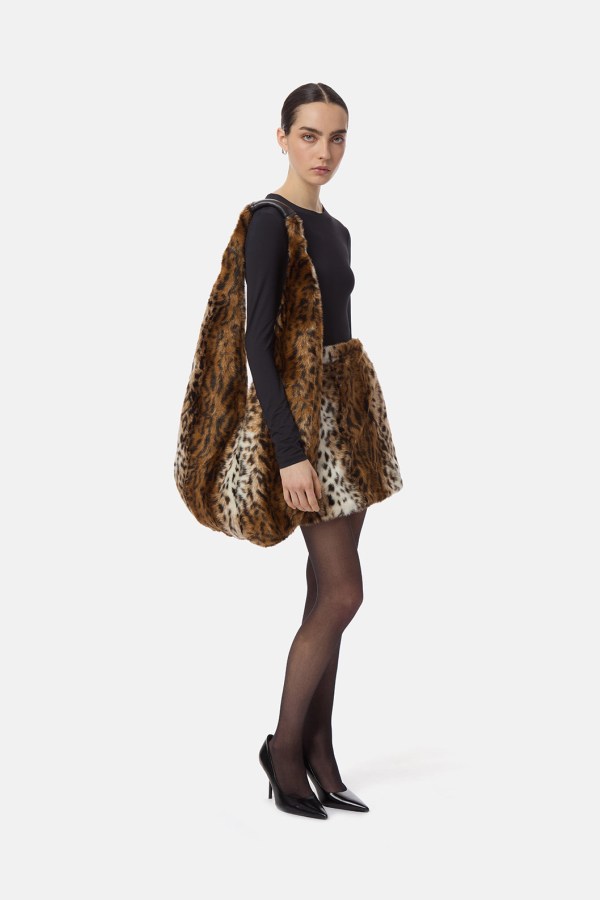 APPARIS Maxi Colette Shaved Leopard Bag
