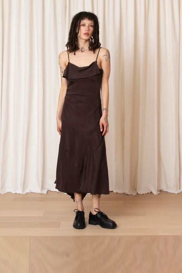 Ali Golden Asymmetrical Tank Dress