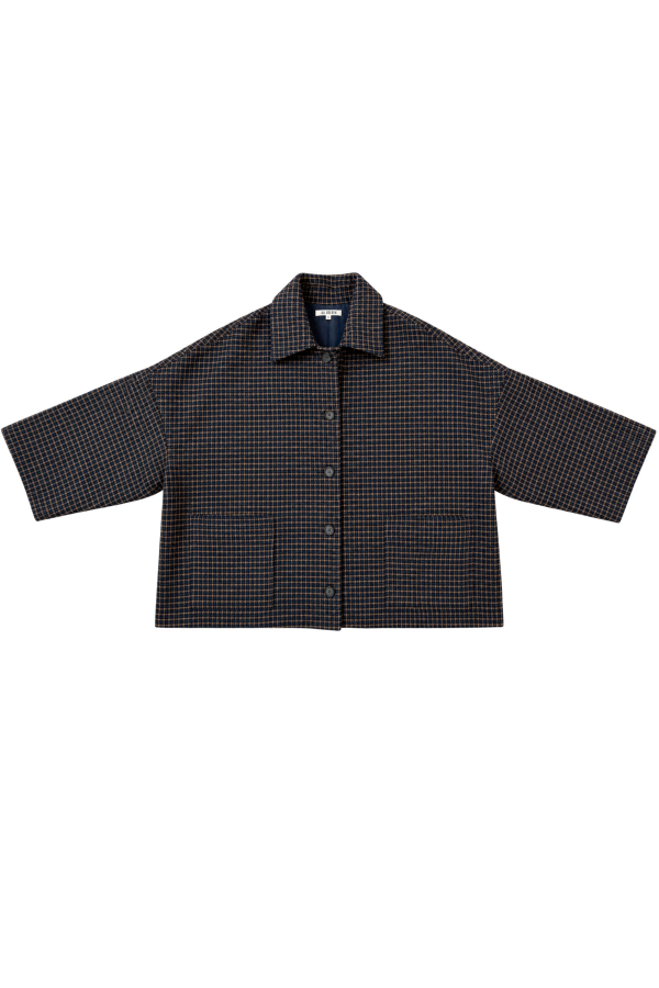 Ali Golden Oversized Wool Shirt Jacket