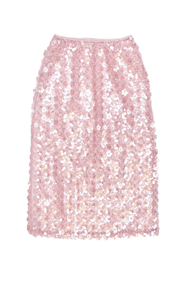 Ali Golden Sequin Midi Skirt